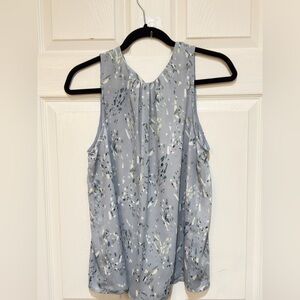 A New Day Light Gray Patterned Tank Top